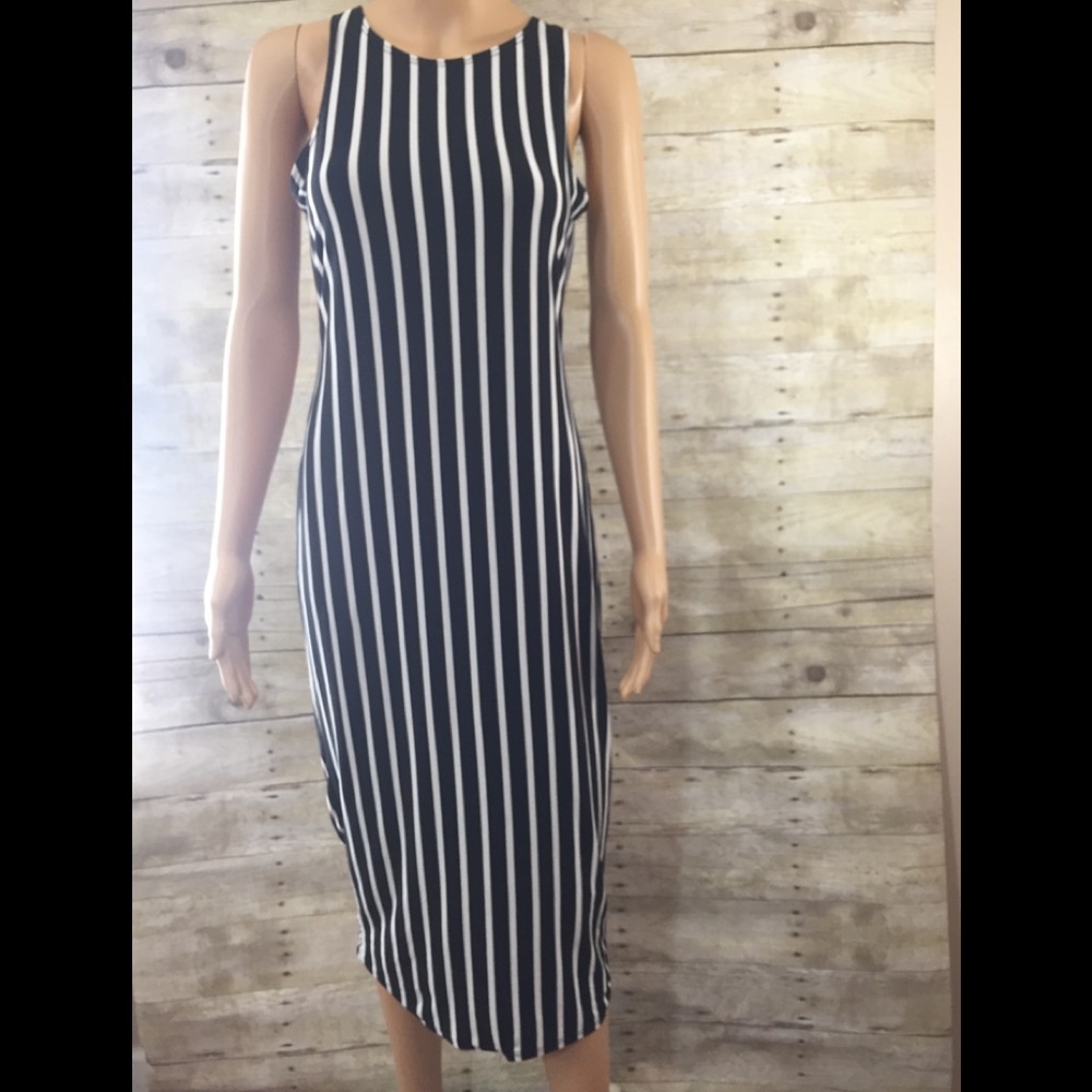 VIBE striped sleeveless dress